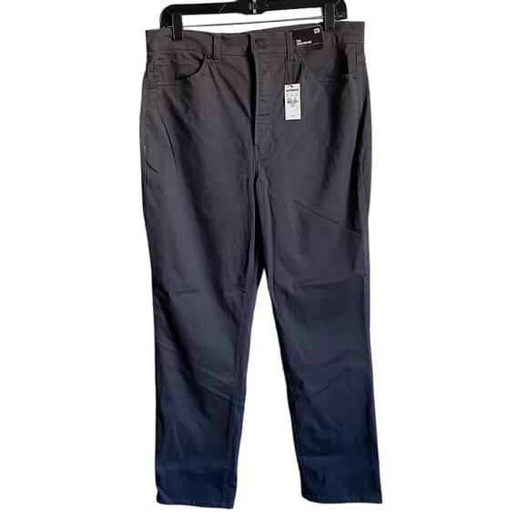 Women's Express Dark Gray Slim Super High Rise Cotton Blend Pants- Size 12R - Picture 1 of 4